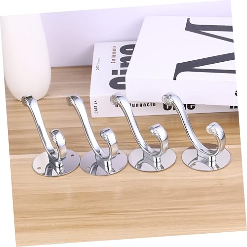 Miniatura 4 de Uonlytech 4 ganchos de acero inoxidable para colgar en la pared, ganchos resistentes para colgar en la pared, ganchos para colgar en la pared,