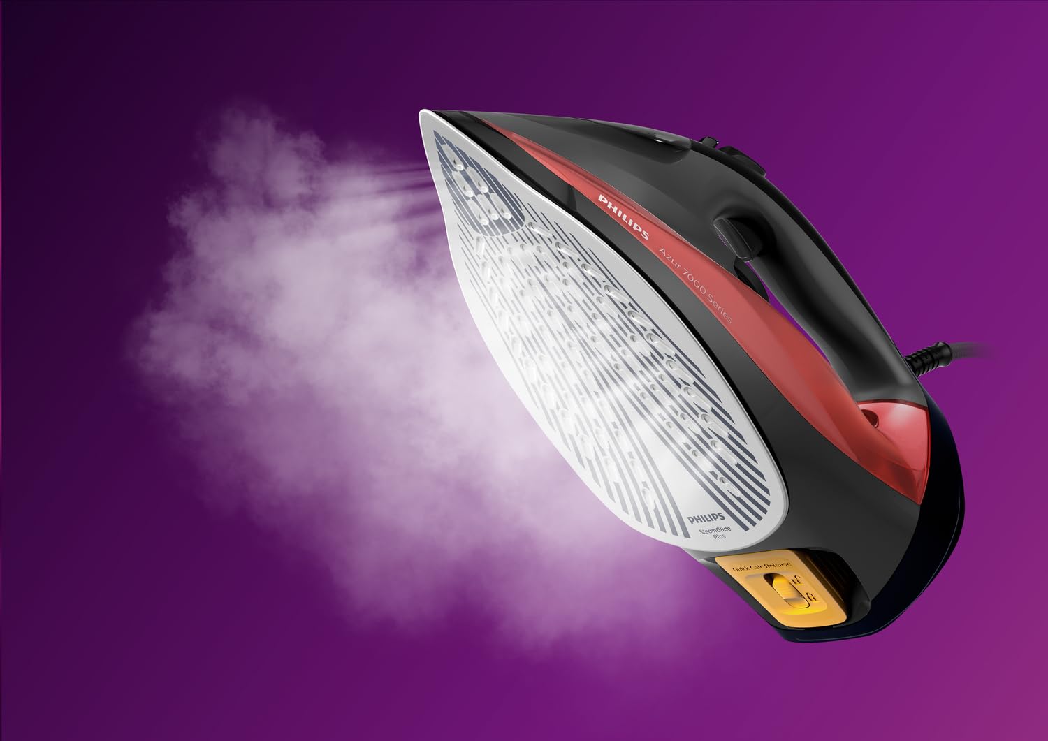 PHILIPS DST7022/40 - Fer à repasser - Série 7000-2800W - Vapeur continue 50g/min - Effet pressing 250g/min - Semelle SteamGlide Plus - Système anticalcaire Quick Calc Release