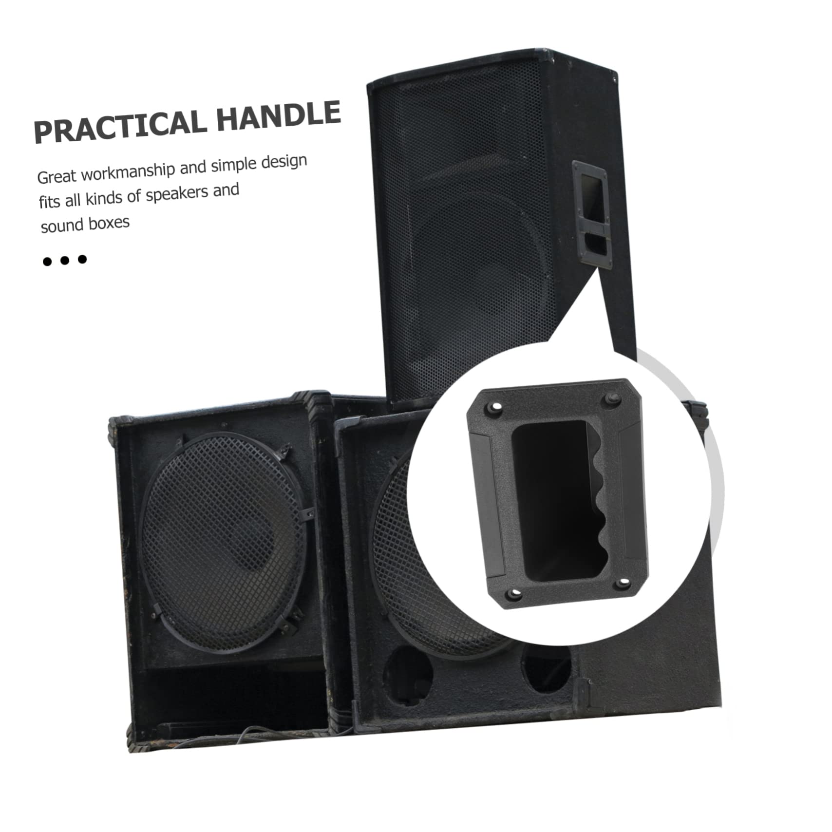 DOITOOL Maniglia di Ricambio per Altoparlante in Abs 8 Pezzi Impugnatura Comoda per Trasporto Cabinet Audio e Custodia Strumenti