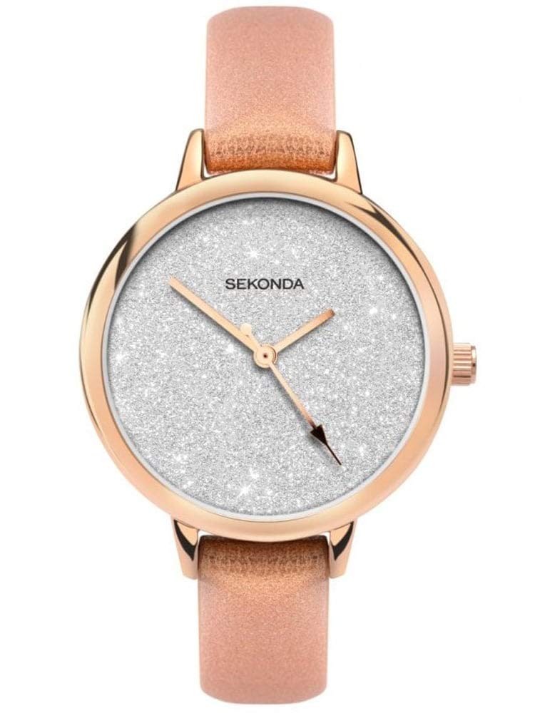Sekonda40025 Ladies Metallic Rose Gold Watch, Silver, 40025-AMZUK