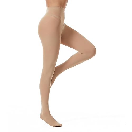 Frola Women's 80 Denier Soft Semi Opaque Solid Color Footed Pantyhose Tights