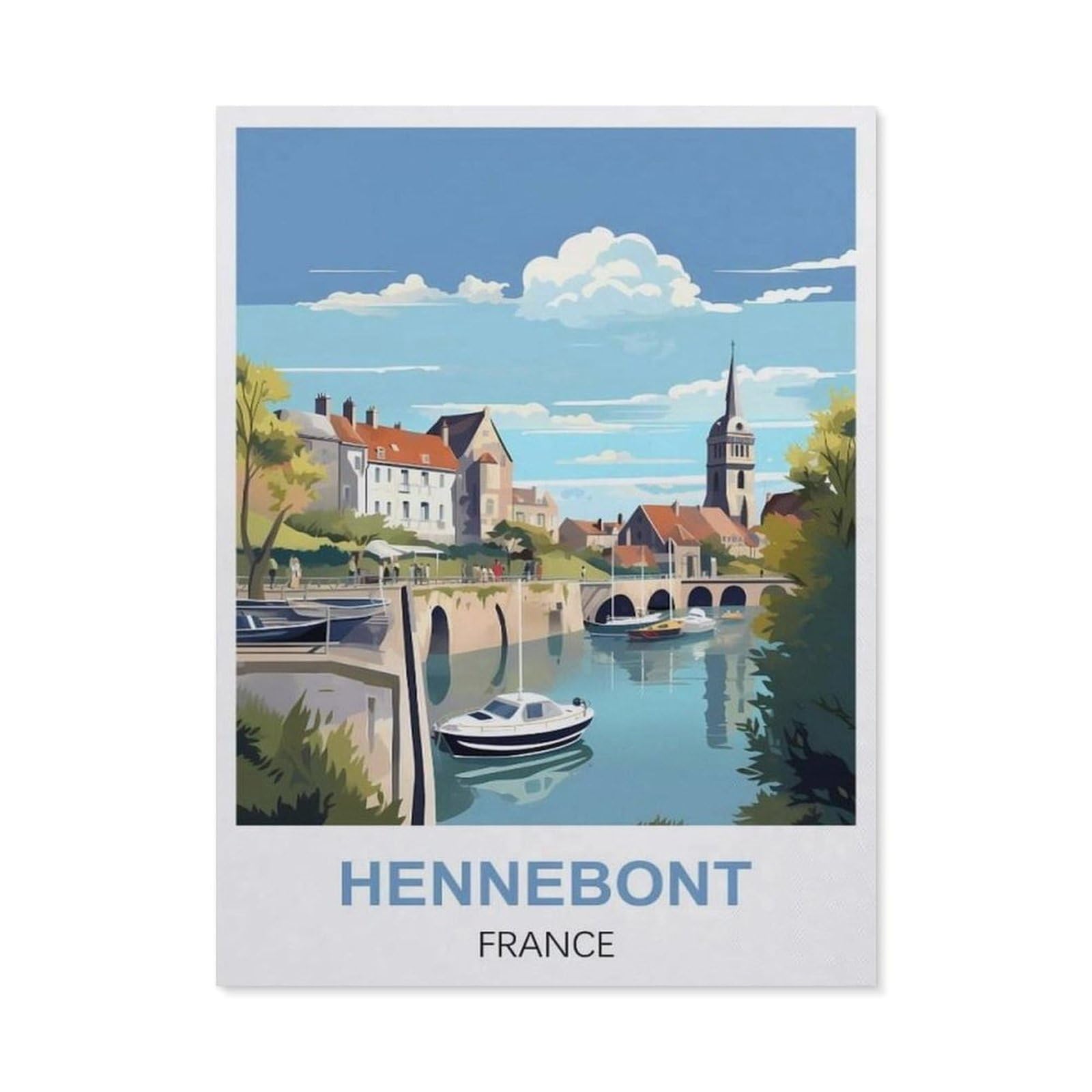 Funny Metal Tin Signs，Hennebont France(20x30cm）