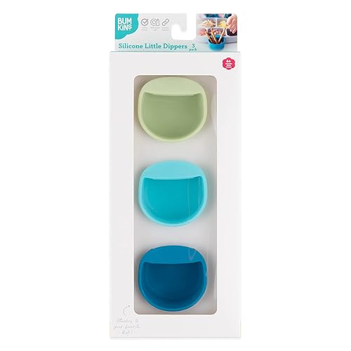 Miniatura 6 de Bumkins Baby Silicone Little Dippers, se fija a cuencos, platos y platos, taza de salsa, sostiene condimentos, salsas, salsas, puré, coberturas,