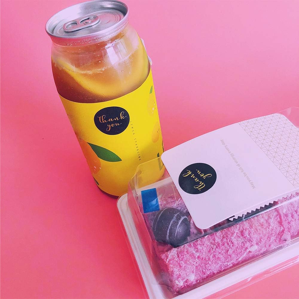 1" Thank You Stickers, Gold Foil Fonts Black Thank You Stickers Roll for Business, Bubble Mailers, Packaging Bags, Boxes, Envelopes, Gifts for Sealing and Decoration, 500 Labels Per Roll… - Image 4