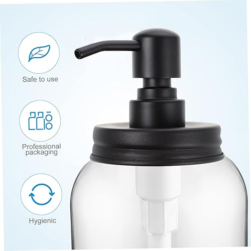 Miniatura 5 de Dispensador de tarros Mason Jar Dispensador de jabón de espuma negra, dispensador de jabón de manos, dispensador de jabón de mano, botella de jabón,