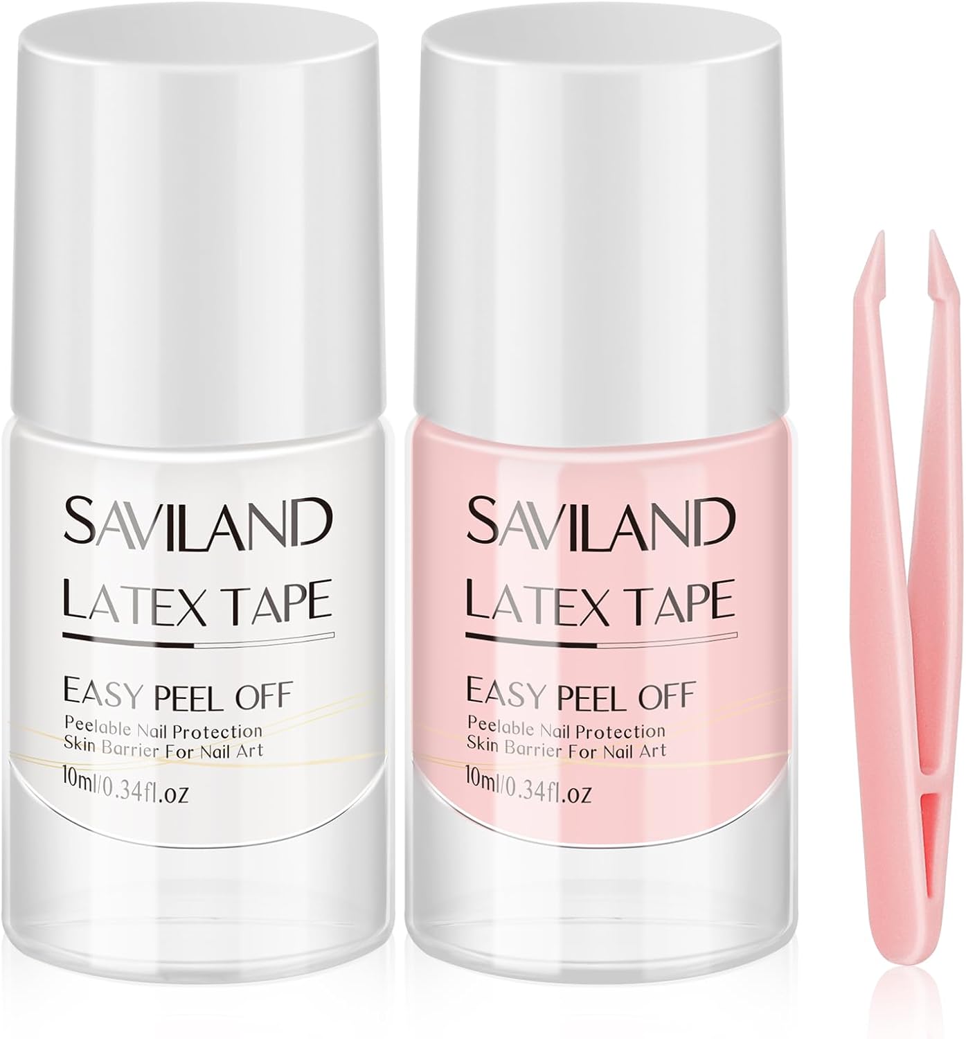 Saviland Latex Tape Kit – 2 STKS Latex Tape voor Nagels Art Peel Off Cuticle Nagellak Guard Huidbarrière Protector Gel Polish Manicure Accessoire Starter Set voor Nagelsalon Thuis DIY
