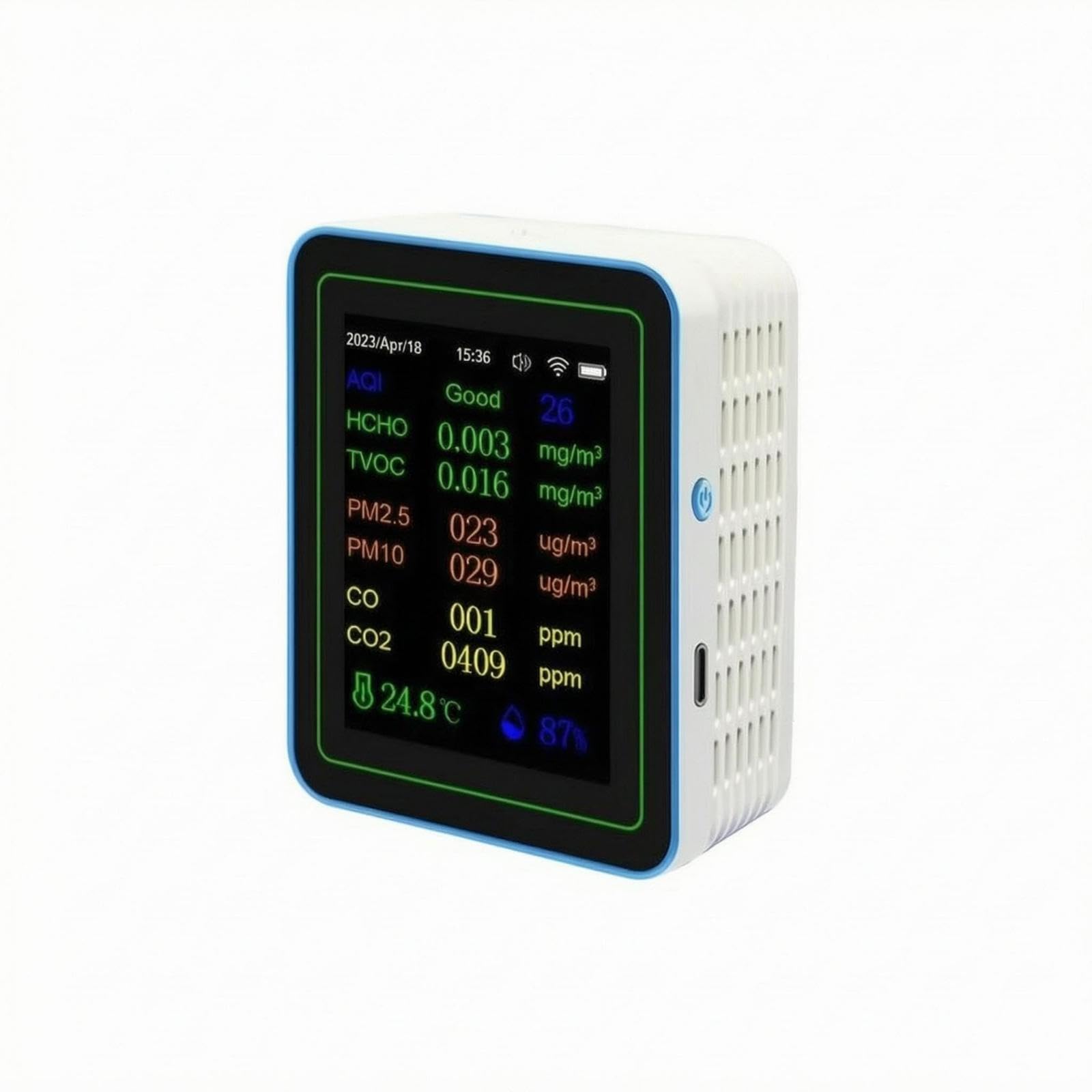 Portable Air Quality Meter Replenishable Handheld Air Quality Meter Color Display Mt28 White|Business & Industrial| Electrical & Test Equipment| Test Measurement & Inspection| Test Meters-image-11