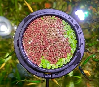Magnetic Fish Feeding Ring, Floating Aquarium Feeder Ring for Fish Tank，Betta Feeding Ring for Goldfish, Guppy, Fresh/Saltwater Tanks- Prevents Food Scattering and Anti-Falling Off（Patented Product）