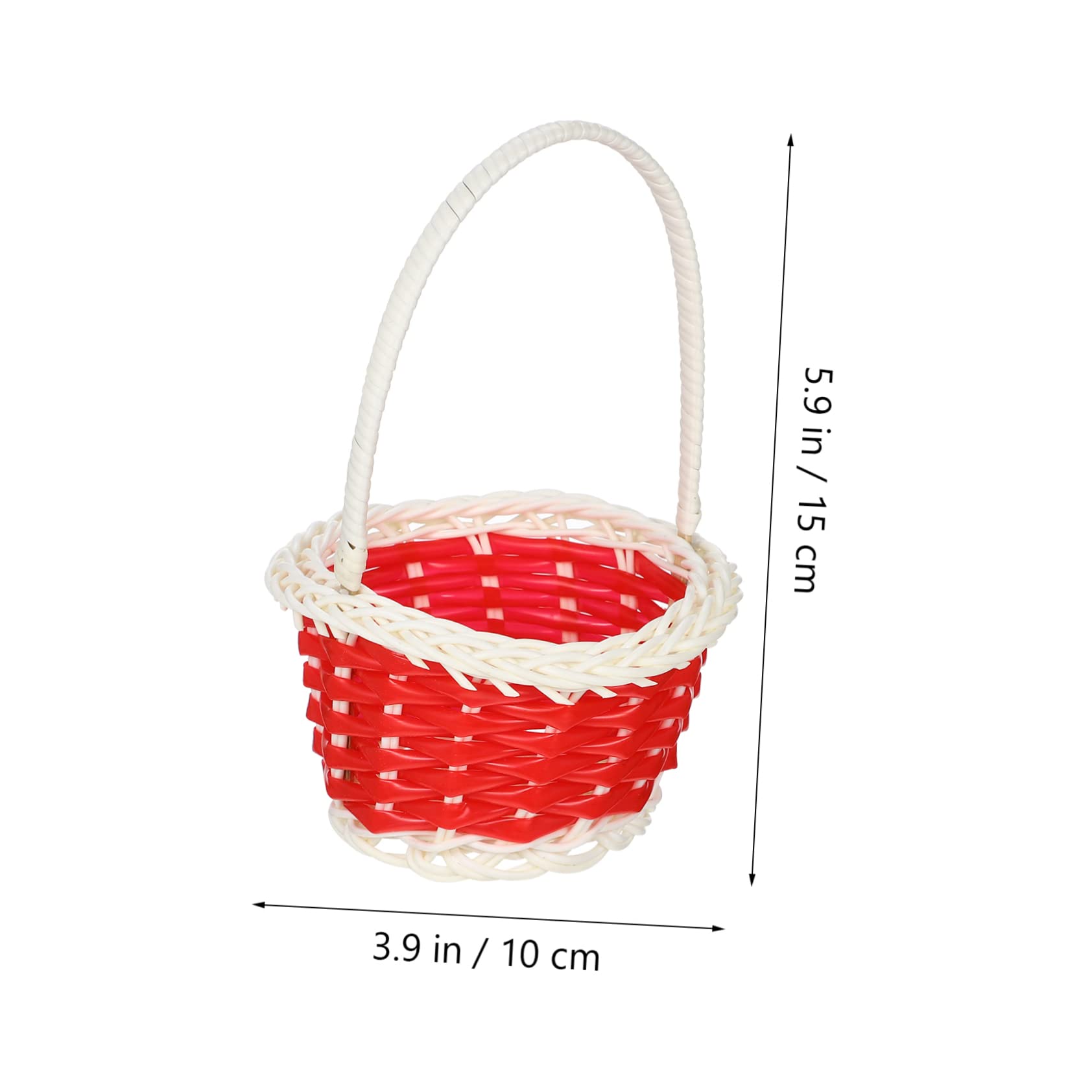 Cabilock 6Pcs Woven Storage Baskets for Easter Party Treats and Candy Handheld Baskets Versatile Organizing