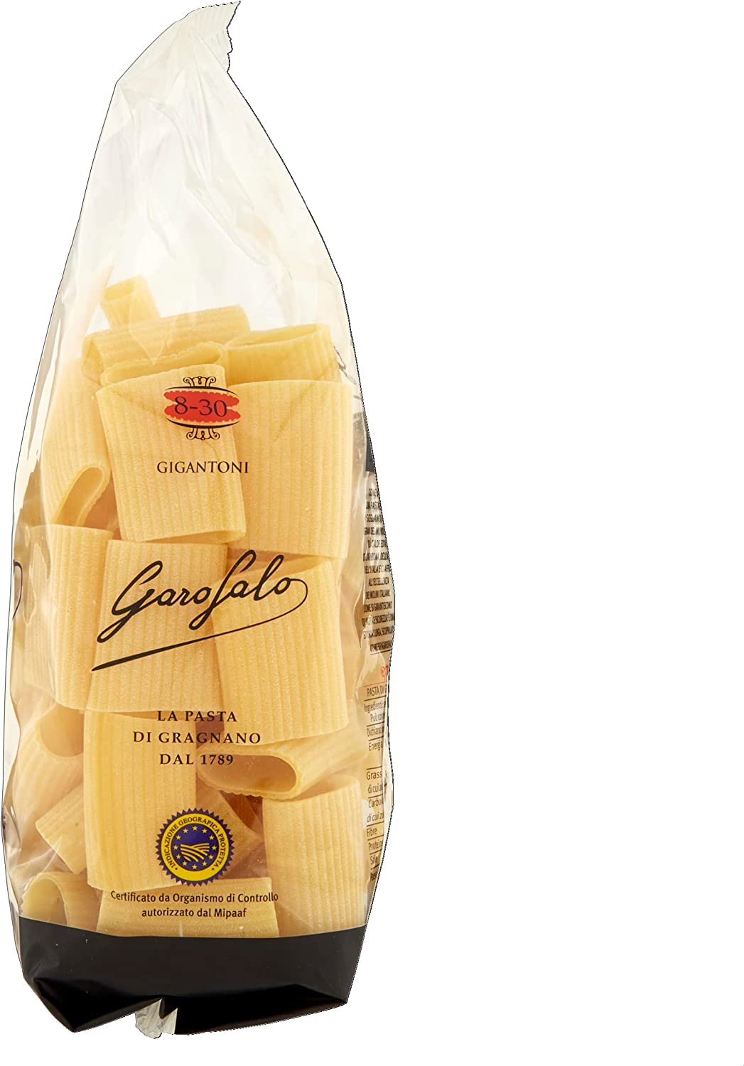 10x Gigantoni N. 8-30 Neapolitanische Hartweizengrieß Packung mit 500g Pasta IGP + Italian Gourmet polpa 400g