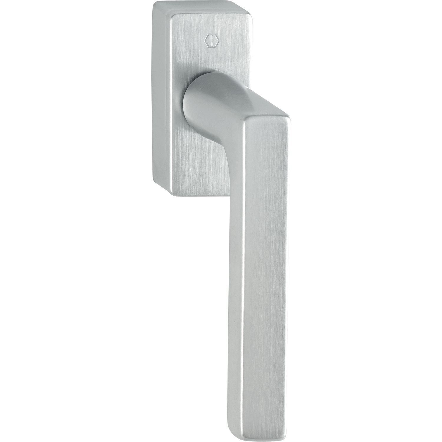 Manilla para ventana HOPPE Dallas-VarioFit de acero inoxidable mate con eje ajustable de 32-42 mm