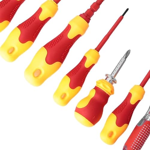 Miniatura 4 de Jeanoko Juego de destornilladores eléctricos aislados multifuncionales de 1000 V, 10 Uds. con ranura para destornilladores, herramientas de