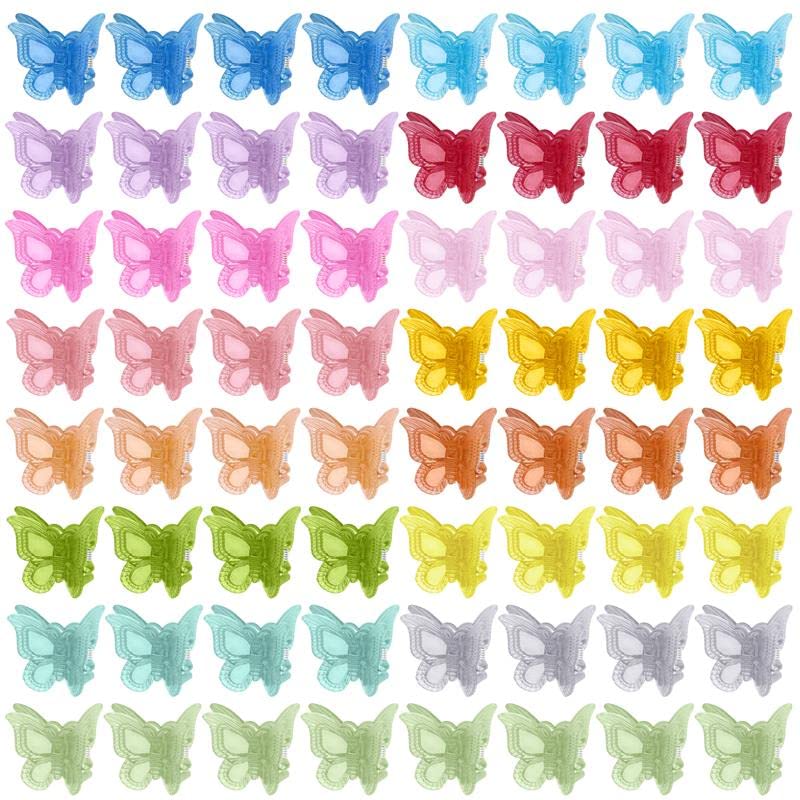 50 Pinzas Mariposa para Cabello Colores Candy miniatura 3