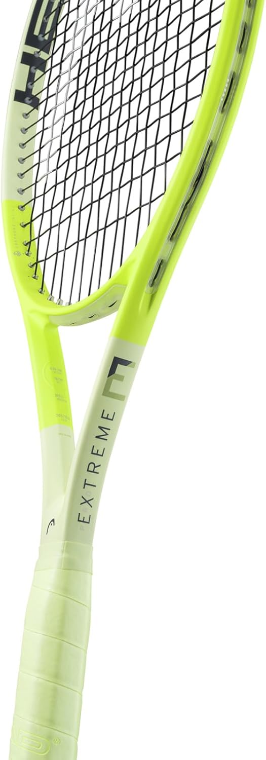 HEAD Extreme Pro Tennis Racquet - Strung Mid Tension with Velocity 16 Gauge - 4 1/8"