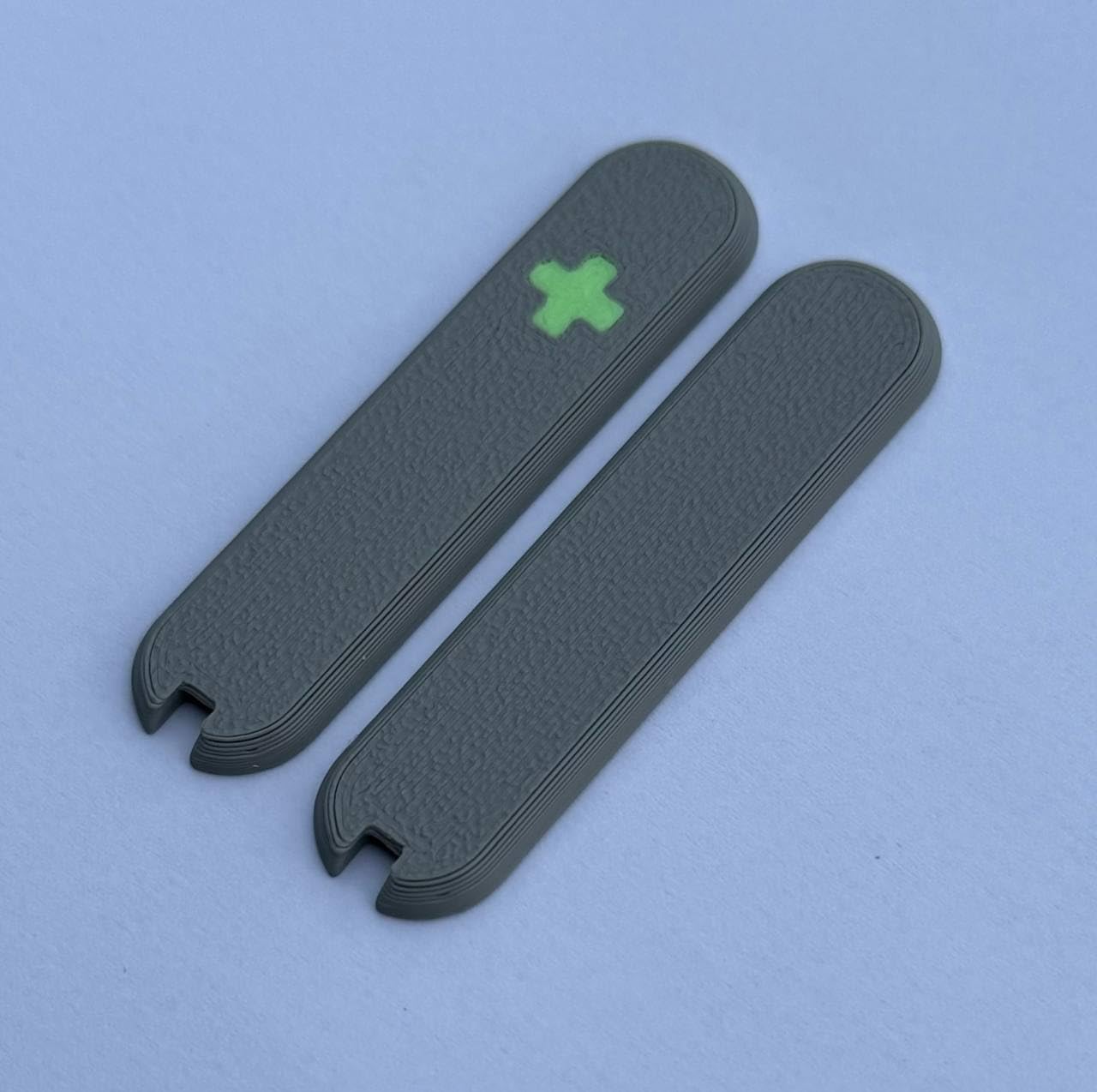Replacement Covers For Victorinox Scales 58mm Plastic Handles With Tweezers And Toothpick Glowing Cross (Gray)