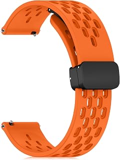 Silicone Wristband for 20mm 22mm, Replacement Wristband with Magnetic Buckle, Wristband for Men and Women, Waterproof Sports Replacement Watch Band
