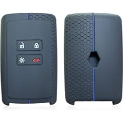 Funda Llave Dacia Duster Otayee - Funda para Llaves de Coche (Silicona, Apta para Renault Captur Megane Talisman, Espace Clio Zoe Koleos Scenic 4, Arkana Dacia Sandero, Color Negro A)