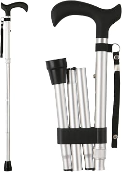 Walking Cane - Collapsible Adjustable Folding Canes for Men & Women, Walking Stick with for Seniors & Adults