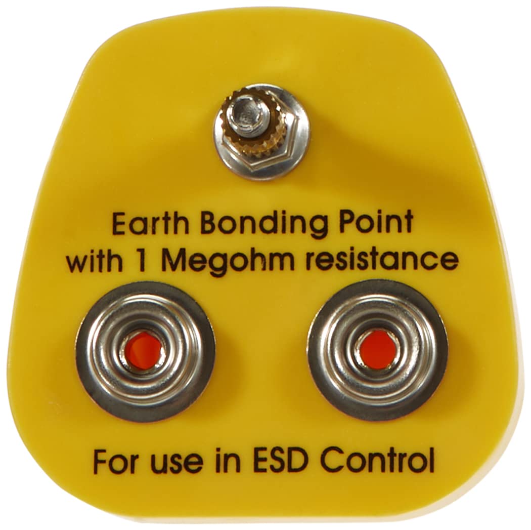 Safeguard EP1240-16 ESD Prise de terre 2 mm x 10 mm Bouton pression Jaune