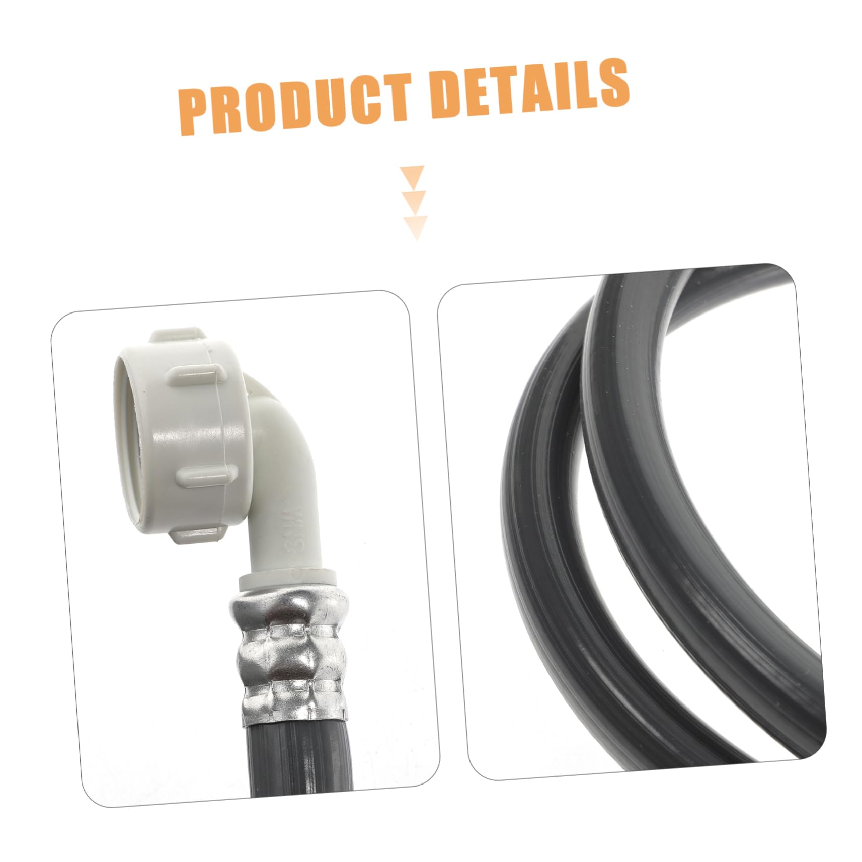 2stücke Wassereinlassschlauch Für Waschmaschine Schlauchverbinder Aus Pvc-material Passend Für Automatische Waschmaschinen Hochdruck Und Zugfest Installieren