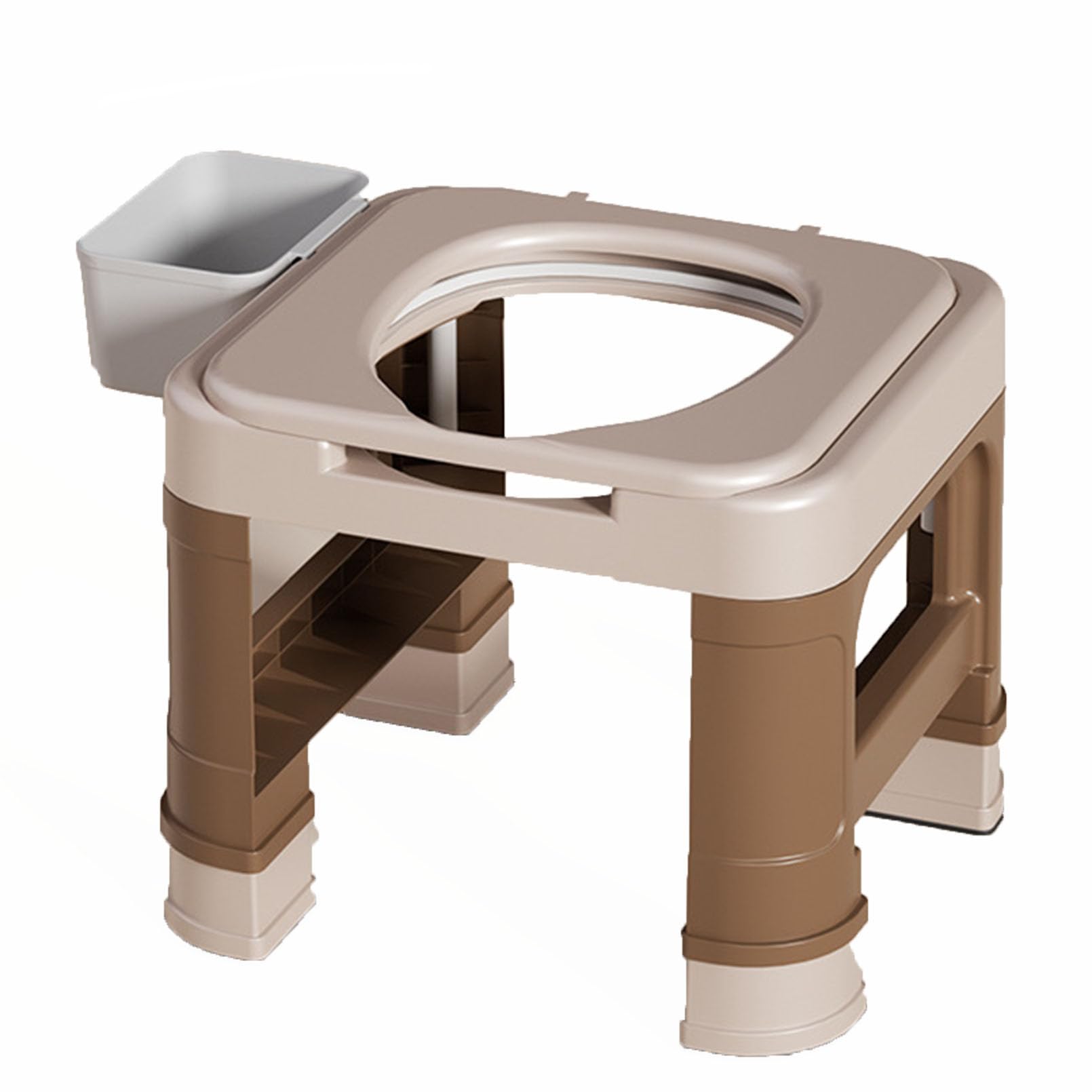 Adjustable Bedside Commode, Portable Toilet, Commode Chair, Raised Toilet Seat, Holds Up to 330 Pounds,Tool-Free Assembly, Durable Toilet Chair for Adults and Seniors