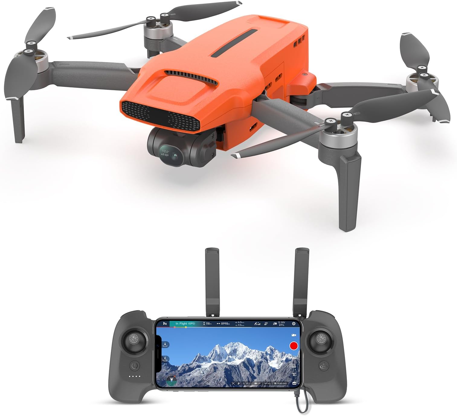 Mini 3 Drone with Camera for Adults 4K, Upgraded Imaging Module, 3-Axis Gimbal, 9KM HD Transmission, 4K/60fps 48MP Camera, AI Night Vision, Auto Return, Visual Tracking, 32min Flight
