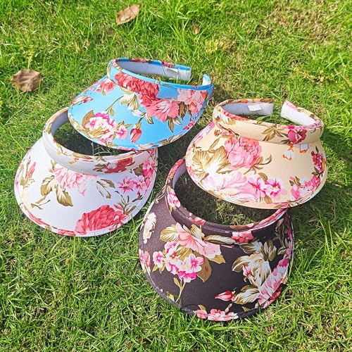 Image of 2 Pack Sun Visor Hats Women Men Clip On Wide Brim Visors Hat Outdoor Sports Golf Beach Travel Tennis Caps