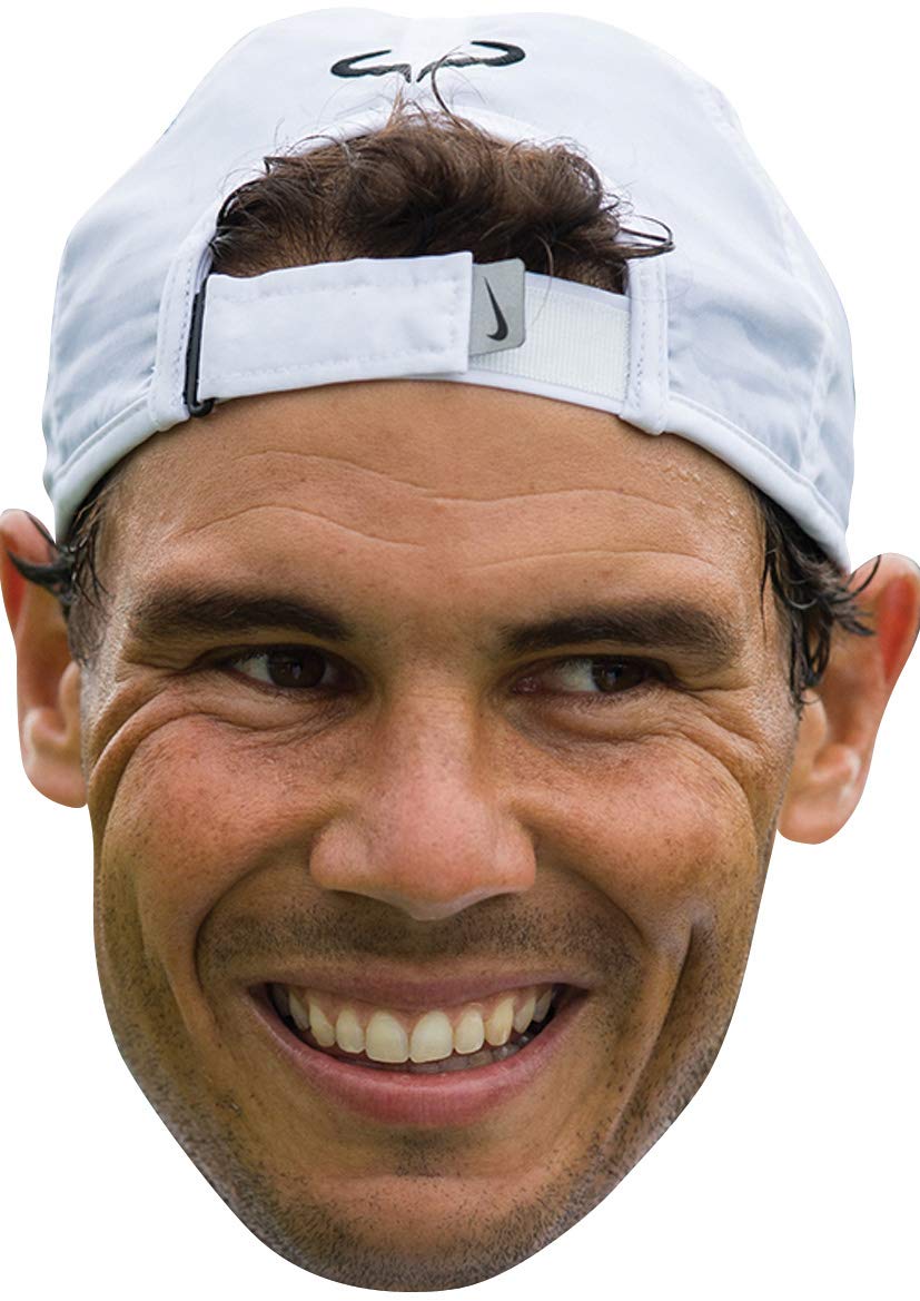 FoxyPrinting Rafael Nadal Sports Star Celebrity Cardboard Party Face Mask Fancy Dress
