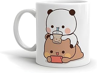 Bl Bhavya Lifestyles Bubu Dudu Printed Coffee Mug Cute Valentine Day Gift For Boyfriend, Girlfriend, Friends Kids With Glo...