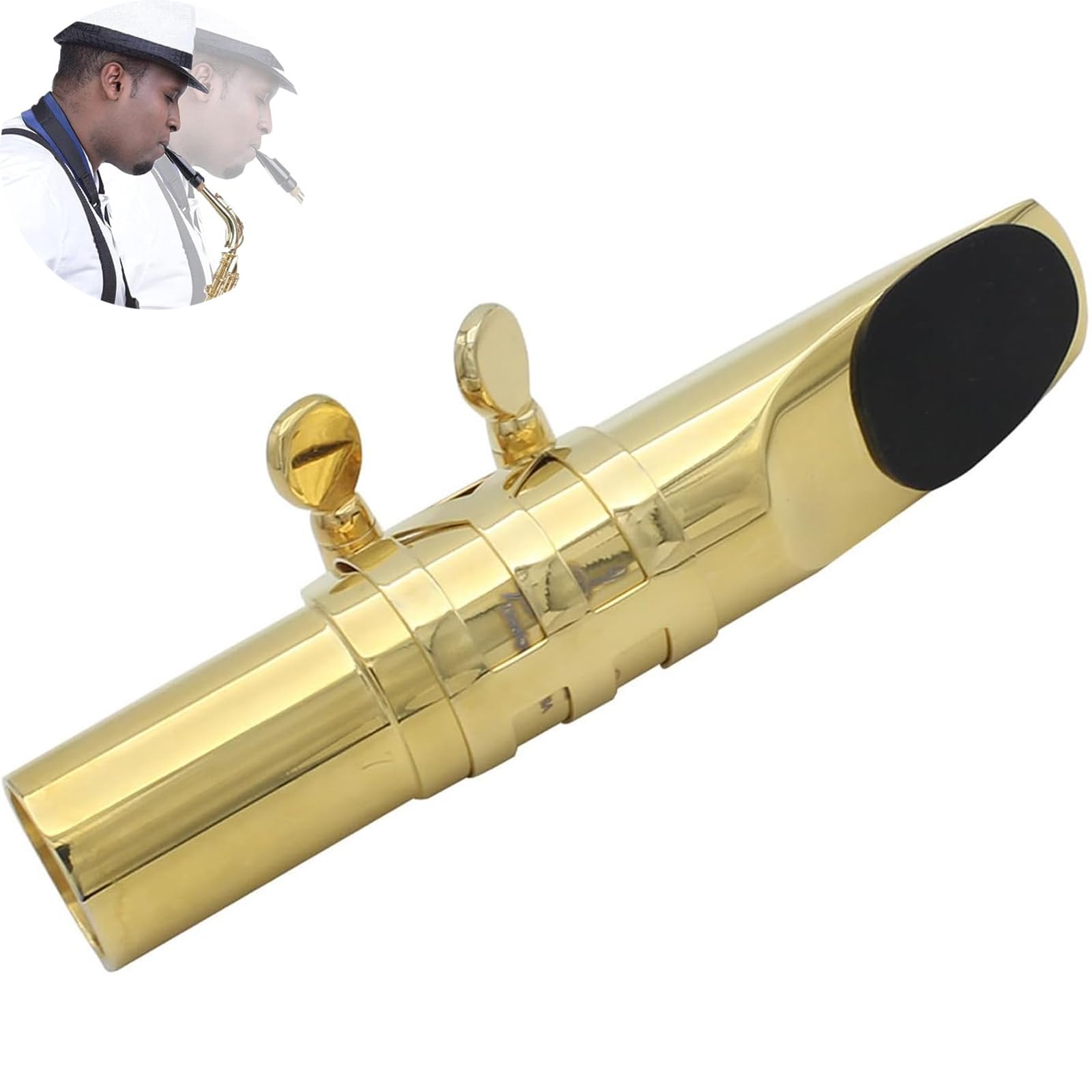 16 Stück Mundstückkissen, Bissgummi Klarinette, 0.5mm&0.8mm Alt-Tenor-Saxophon-Klarinette-Mundstück-Kissen, für Anfänger, Saxophone und Klarinetten (Schwarz)