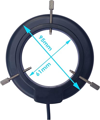 Miniatura 4 de UPWTKIM Iluminación de anillo LED de microscopio de luz, temperatura de color USB ajustable 144 LED anillo de luz para industria electrónica