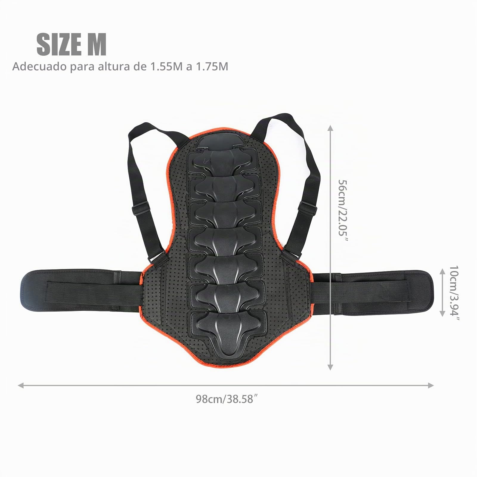 Protector de espalda para moto, talla universal, para hombre y mujer, chaleco protector para moto, esquí, snowboard
