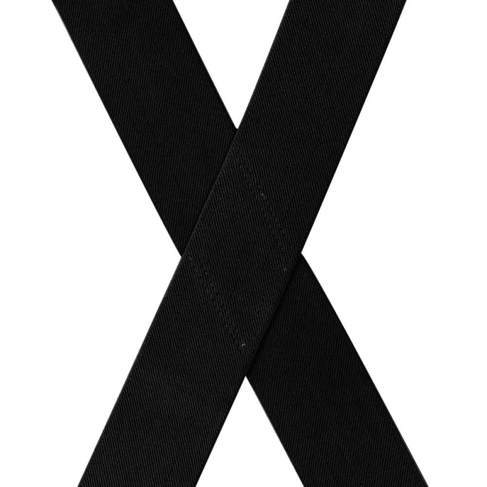 Bretelles, Bretelles robustes de 5Cm large, avec 4 crochets pivotants, boucle ceinture, bretelles travail arrière, élastiques réglables for hommes et femmes, mode(Black)