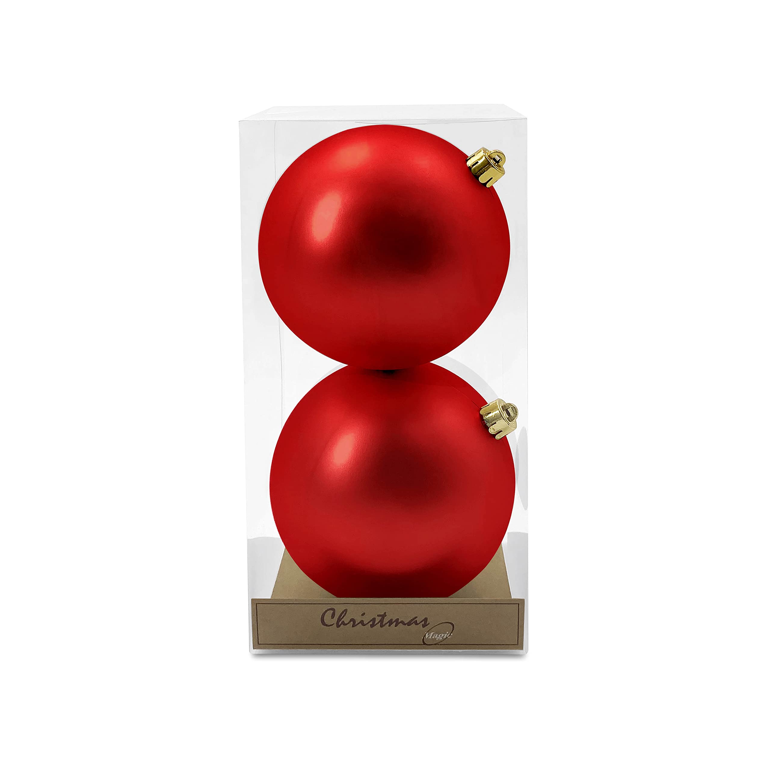 Smiffys Baubles Matt Red 12cm 2Pcs/Box