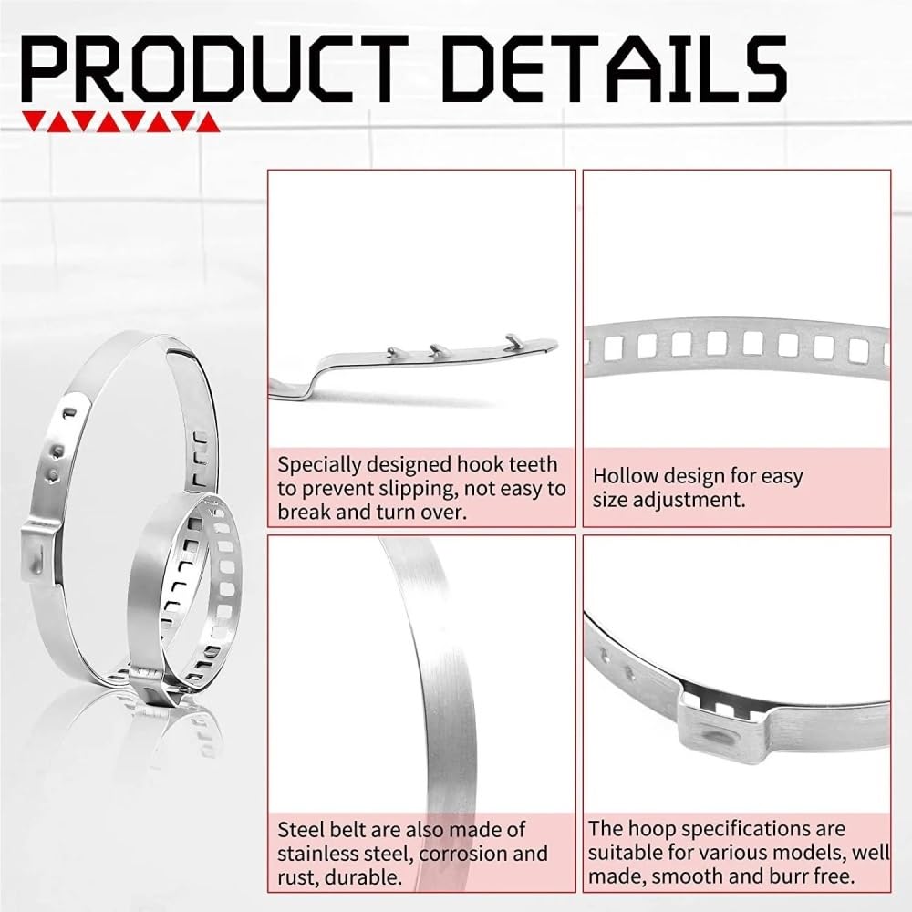 24pcs Universal Car Boot Clamp Adjustable Stainless Steel Drive Shaft Axle Joint Clip Auto Power System Hose Clamp