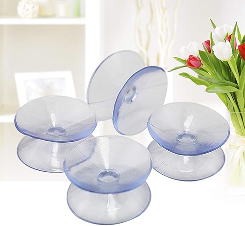 Miniatura 4 de Yardwe 12 almohadillas transparentes de goma de succión de doble cara de 0.394 x 0.787 in para ventosas de silicona de vidrio sin ganchos