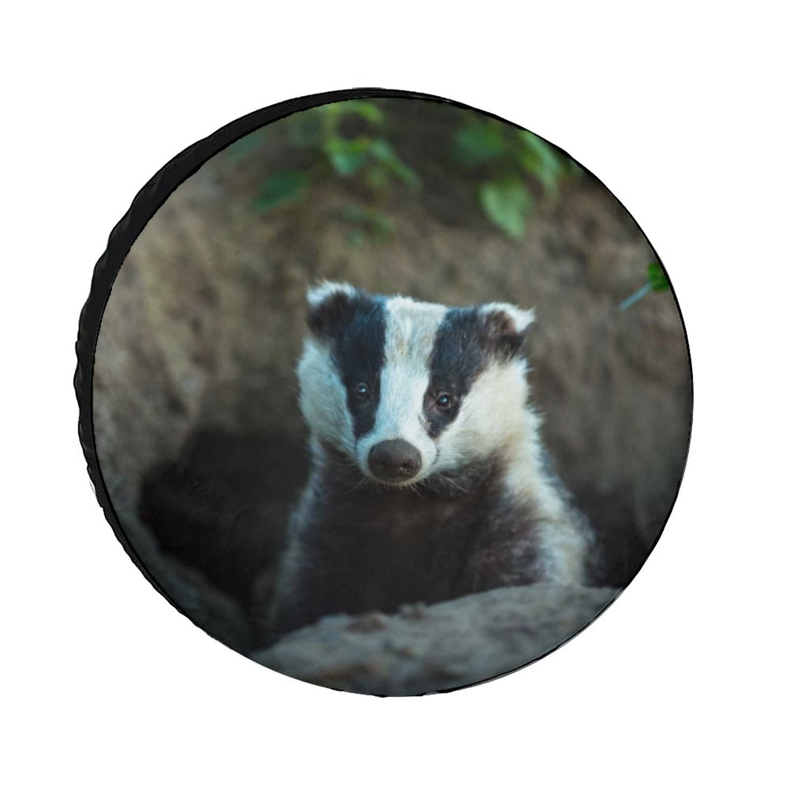 Badger Funny Spare Tire Cover Wheel Protectors Printed Gift For Camping RV SUV Truck Trailer