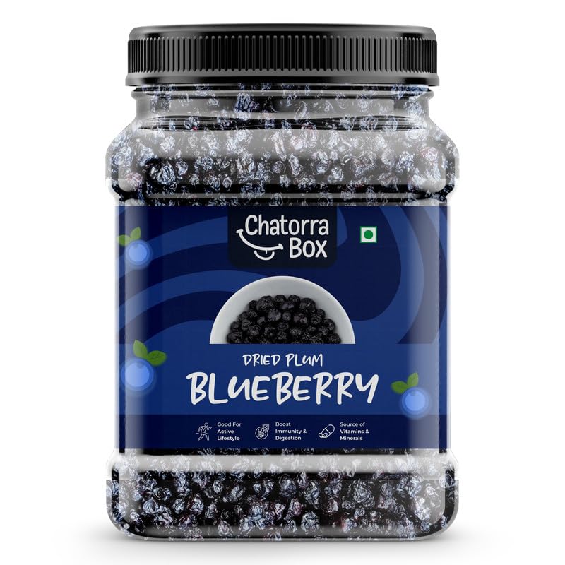 Chatorra Box Dried Blueberries Plum 500gm | Premium Californian Blueberry Dry Fruit | High in Antioxidants & Fibre | Non-GMO, No Preservatives | Healthy Superfood Snack-image-27