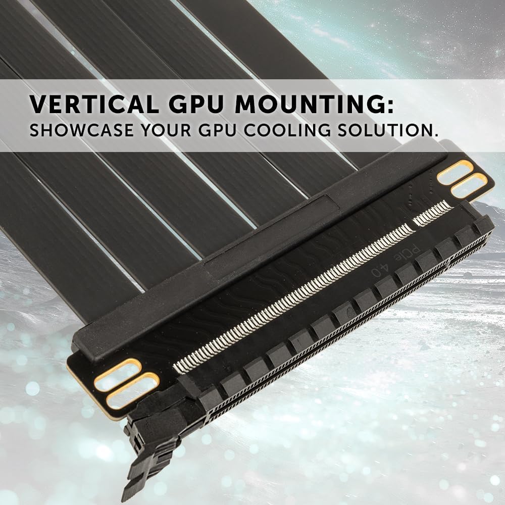 Kolink PCI Express 5.0 x16 auf x16 Riser-Kabel, 180 Grad, schwarz - 30cm