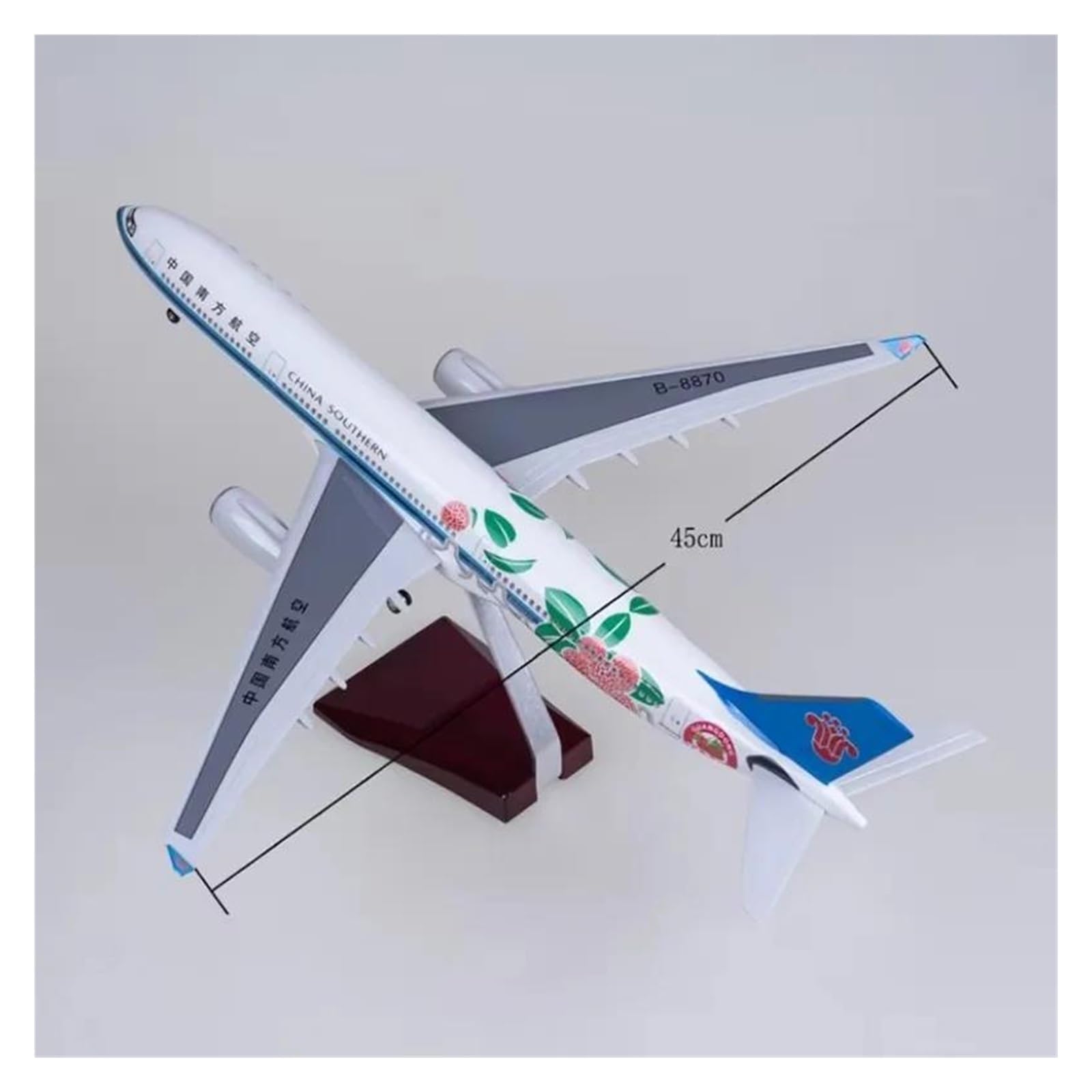 Odlewane zabawki samolotowe w skali 1:135 dla modelu A330 Southern Airlines ze światłami i dolnym kołem Odlewany ciśnieniowo model samolotu z żywicy Statyczny wyświetlacz do zbierania i wyświetlania