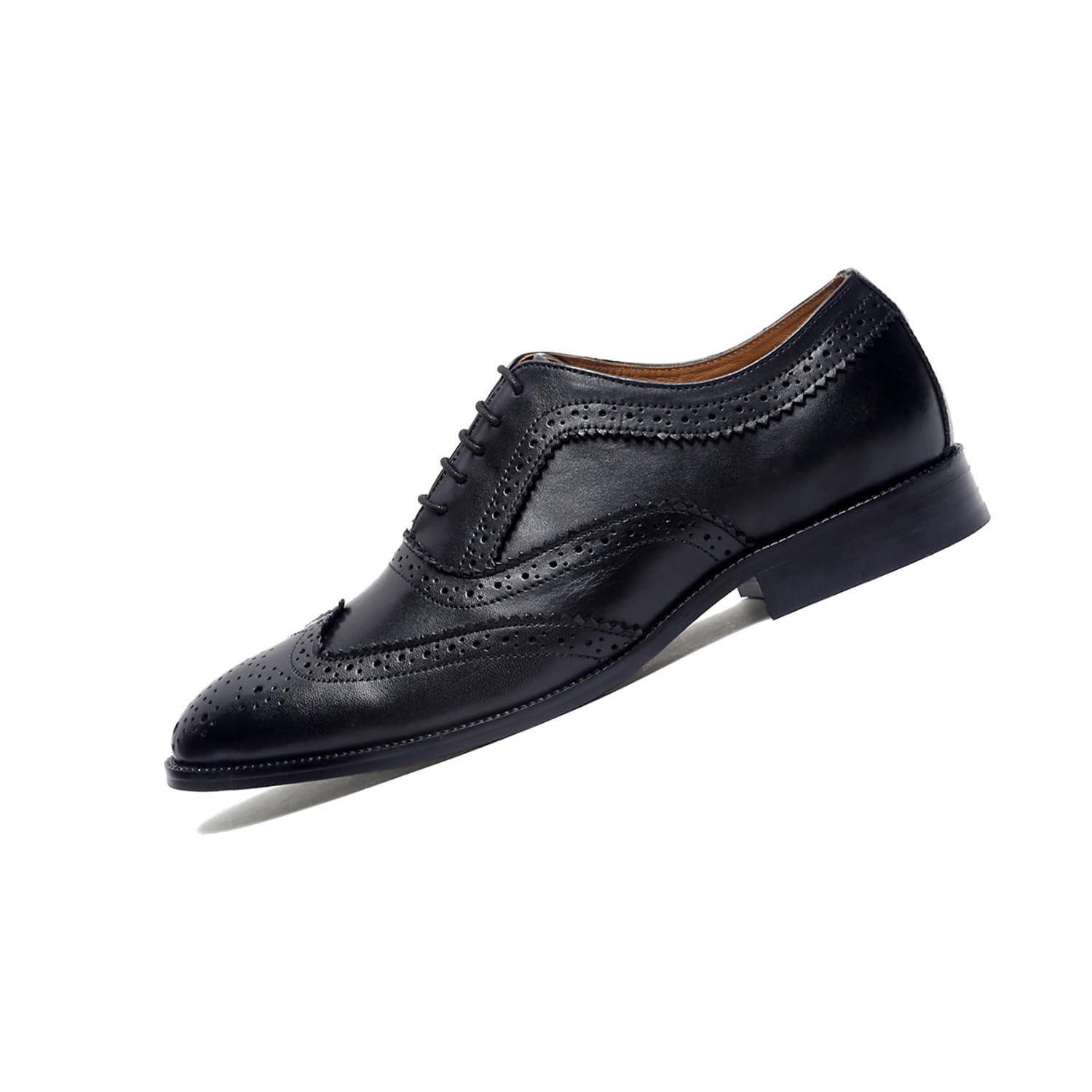LOUIS STITCHMen's Formal Shoes | Handcrafted European Leather Brogues | Lace-Up Style for Business, Formal (IB-KX0Y-QHOZ)