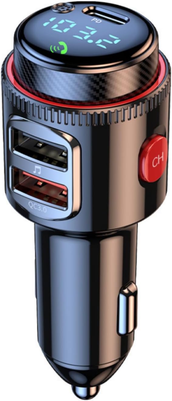 Bluetooth Car Adapter, PD30W AUX Wireless Bluetooth FM Transmitter USB C & QC3.0 Dual Fast Charging Music Player HiFi Bass Sound for Hands-Free Calling USB Drive Bluetooth Car Adapter, PD30W AUX Wireless Bluetooth FM Transmitter USB C & QC3.0 Dual Fast Charging Music Player HiFi Bass Sound for Hands-Free Calling USB Drive