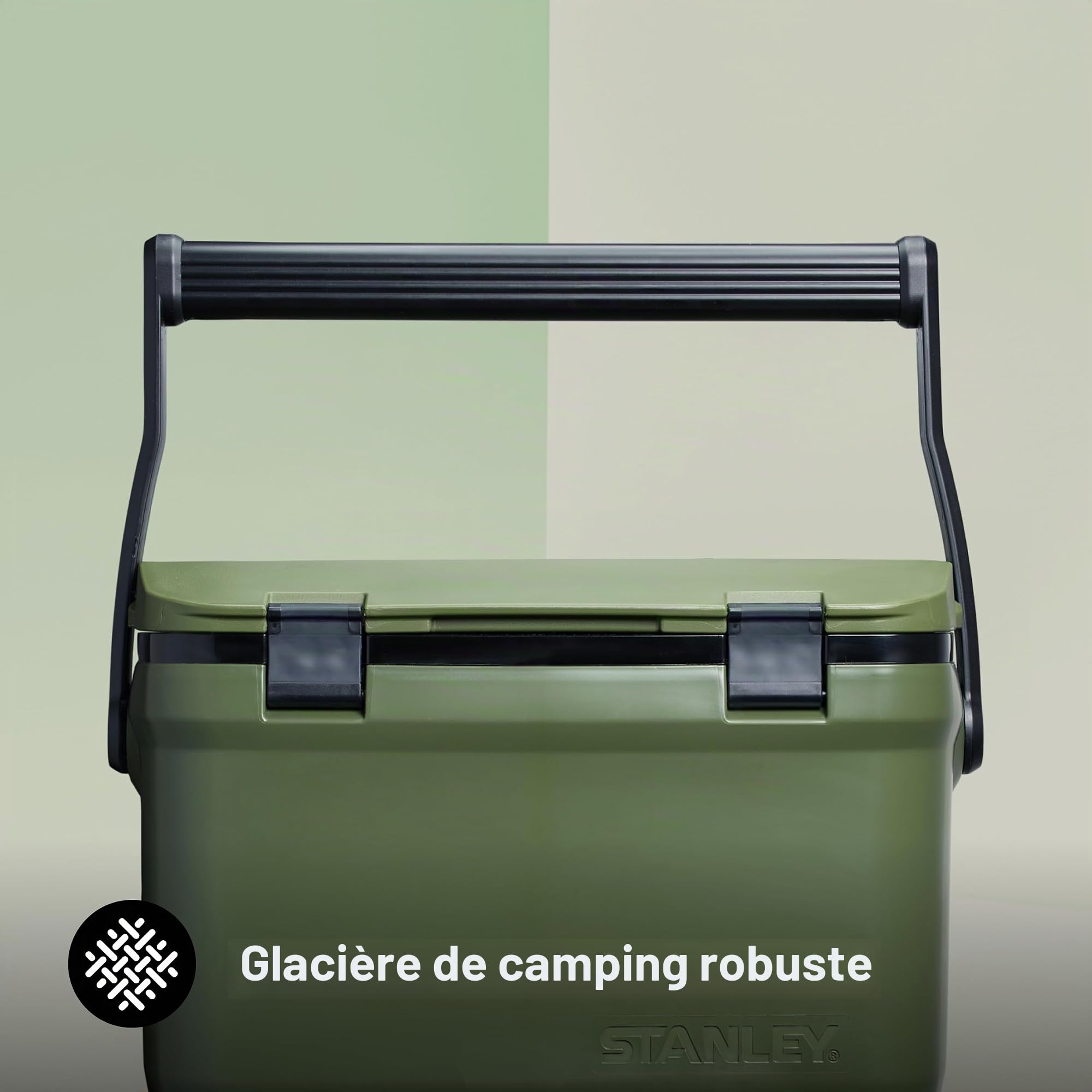 Stanley 1913 Adventure Outdoor Cooler Polar White - Double paroi en Mousse Isolante - sans BPA - Glacière - Glacière de Camping très résistante Qui Fait Aussi Office de de siège