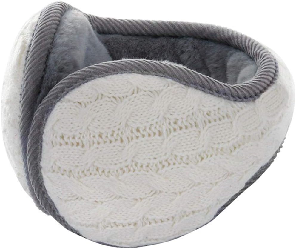 Surblue Unisex Warm Knit Earmuffs Ladies Outdoor Cashmere Winter Pure Color Fur Earwarmer