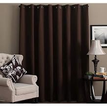 Ricardo 02000-79-484-55 Ultimate Blackout Grommet Patio Panel with Wand, 112" W x 84" L, Espresso