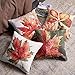 Phantoscope Set of 4 Decorative Fall Maple Leaves Throw Pillow Case Accent Cushion Cover 18 x 18 inches 45 x 45 cm
