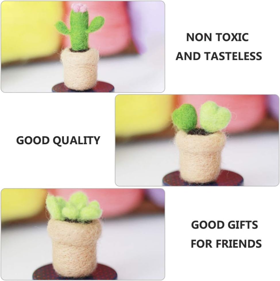 MAGICLULU Wool Felting Kit 8pcs Needle Felt Material Set for DIY Decorations Boys and Kit