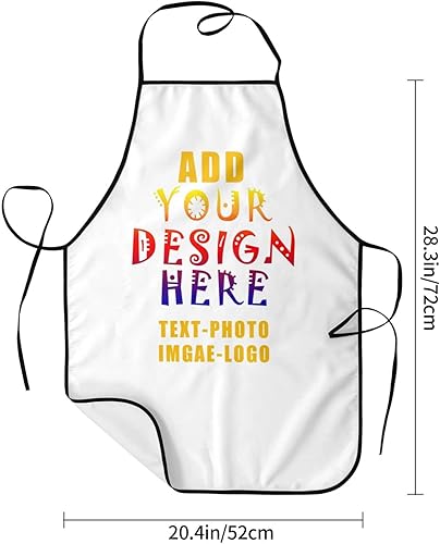 Miniatura 5 de Delantales personalizados para añadir nombre, logotipo, texto, foto, diseño de imagen, delantal de chef para grandes regalos