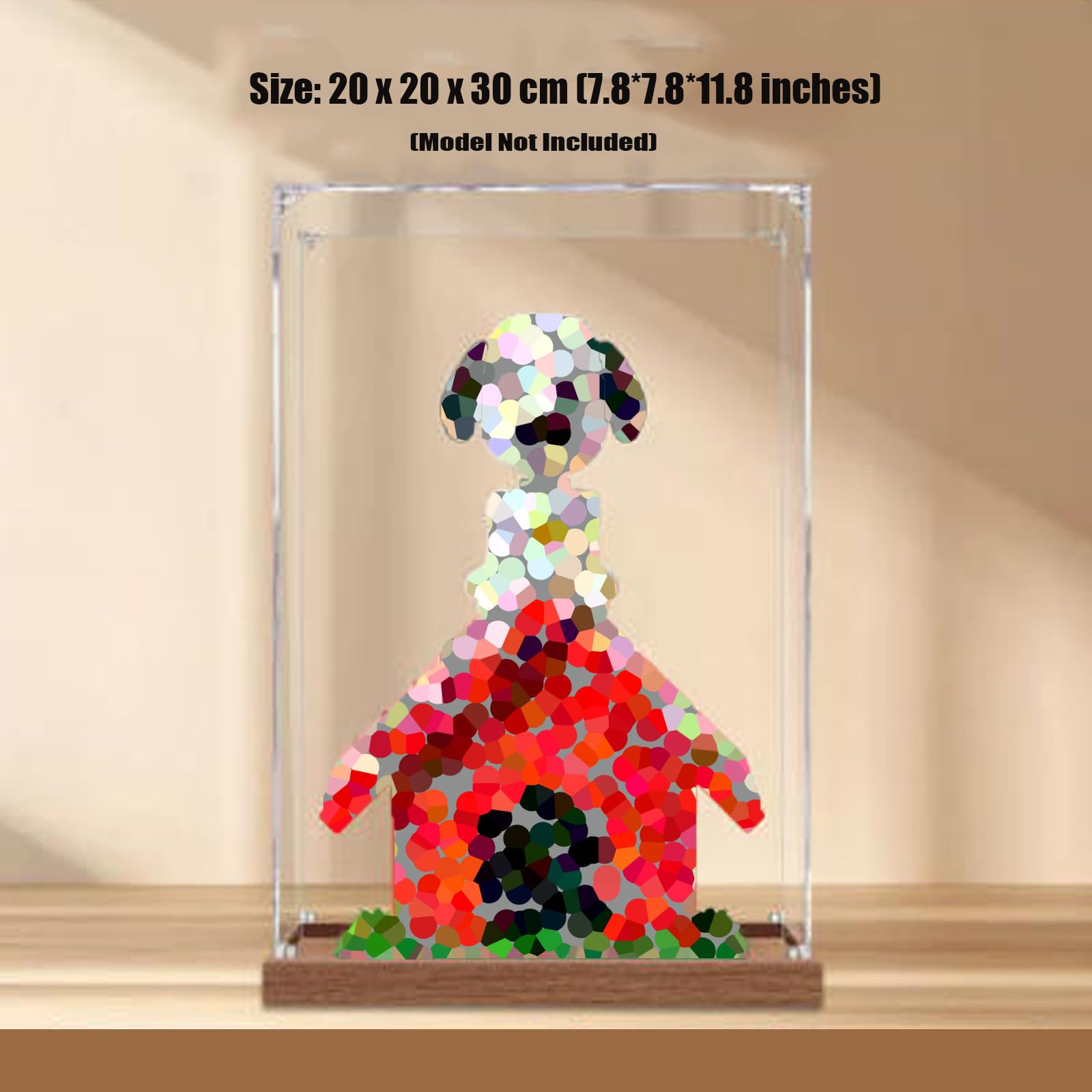 Akrylowa witryna kompatybilna z Lego 21368 buda psa, pyłoszczelne, przezroczyste pudełko do przechowywania, kompatybilne z Lego 21368 (model nie jest dołączony) (3 mm)