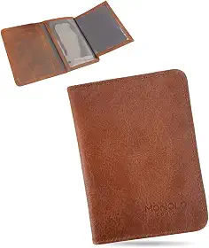 Carteira Porta Cartão Masculina Couro Legítimo Slim RG CNH MONOLO